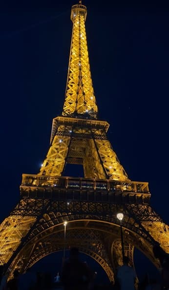 The Eiffel Tower in the evening