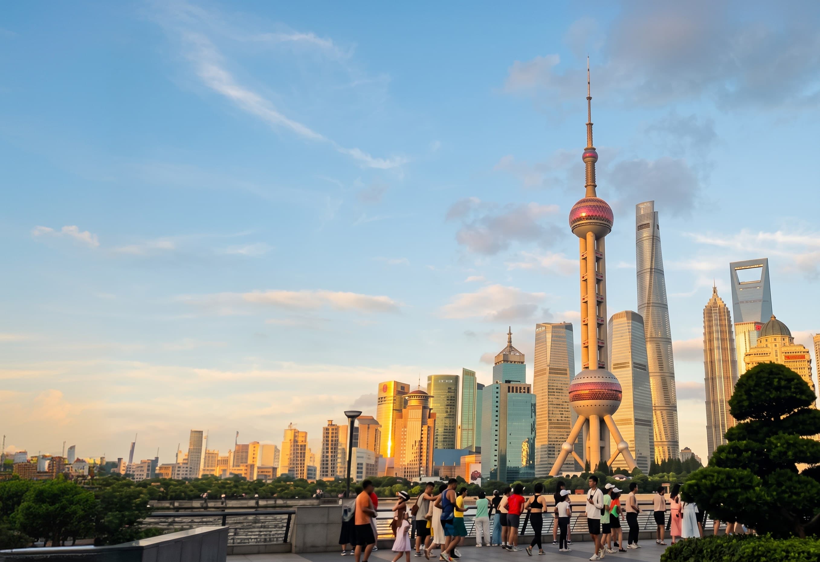 Shanghai skyscrapers and the Oriental Pearl TV Tower