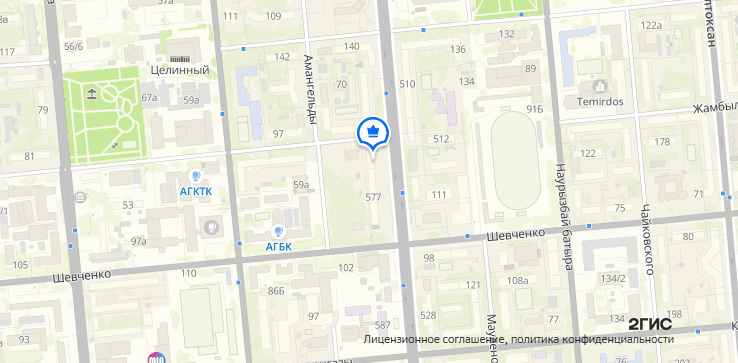 Карта 2GIS: Алматы, пр. Сейфуллина, 575